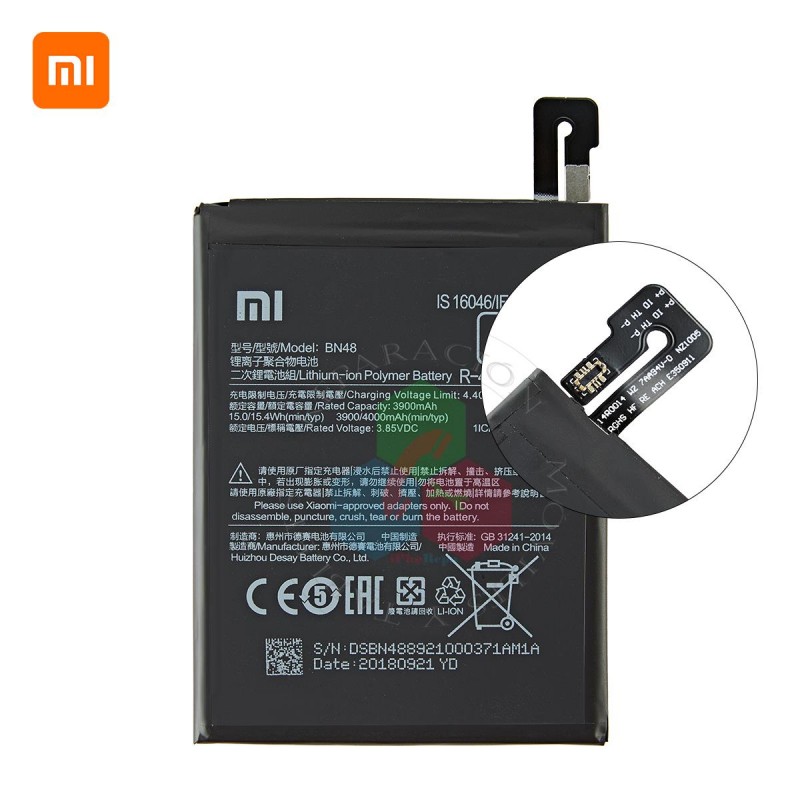 XIAOMI REDMI NOTE 6 PRO M1806E7TG M1806E7TH M1806E7TI - BN48 - BATERÍA BULK