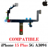 iPhone 15 Plus 5G 2023 A3094 - FLEX FLASH DE CAMARA / LINTERNA + microfono - compatible