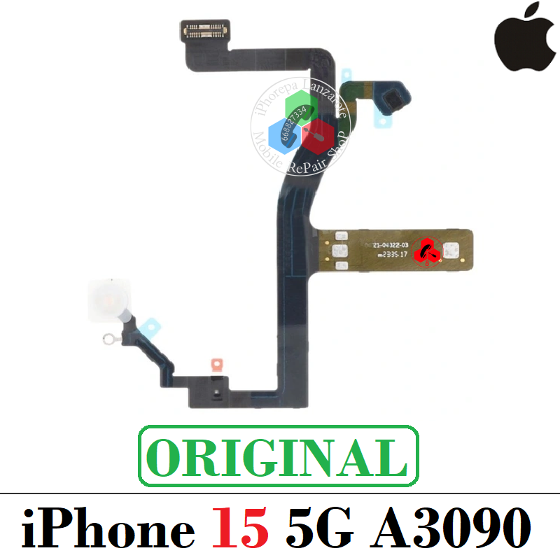 iPhone 15 5G 2023 A3090 - FLEX FLASH DE CAMARA / LINTERNA + microfono - original refurbished
