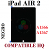 iPad Air 2 9.7 2014  A1566  A1567 - PANTALLA COMPLETA compatible HQ - NEGRO