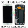 SAMSUNG S6 EDGE G925F G925 - PANTALLA ORIGINAL SERVICE PACK CON MARCO - BLANCO