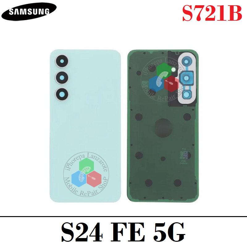 SAMSUNG S24 FE 5G S721B S721 - TAPA TRASERA CON LENTE + LOGO - MENTA