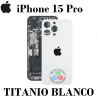 iPhone 15 Pro 5G 2023 A3102 - TAPA TRASERA COMPATIBLE CON LOGO - TITANIO NATURAL