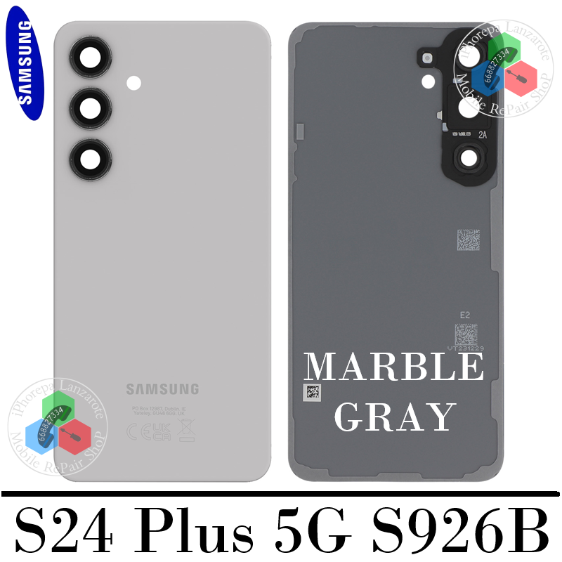 Samsung S24 Plus 5G 2024 S926B s926 - TAPA TRASERA + LENTE - GRIS