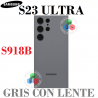Samsung S23 Ultra 5G S918B 2023 - TAPA TRASERA COMPATIBLE HQ CON LENTES - GRIS