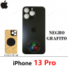 iPhone 13 Pro - TAPA TRASERA CON LOGO HUECOS GRANDES - NEGRO GRAFITO