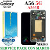 Samsung A56 5G 2025 A566B A566 - Pantalla service pack con marco - NEGRO