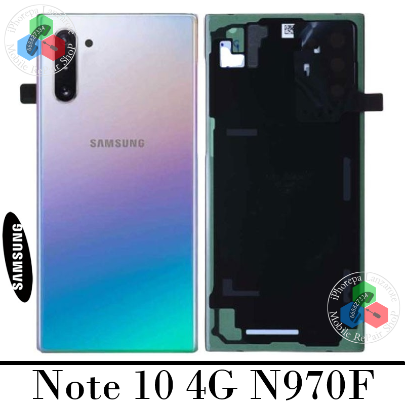 SAMSUNG NOTE 10 N970 N970F - TAPA TRASERA AURORA + LENTE + EMBELLECEDOR - COMPATIBLE