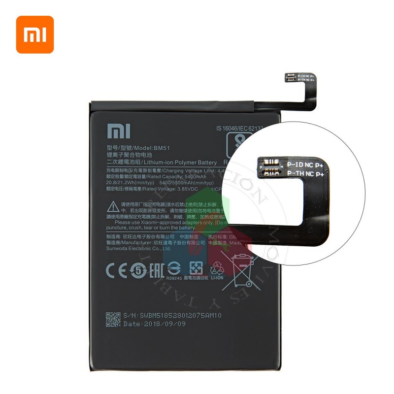 Xiaomi Mi Max 3 M1804E4A 2018 - BM51 - BATERÍA compatible