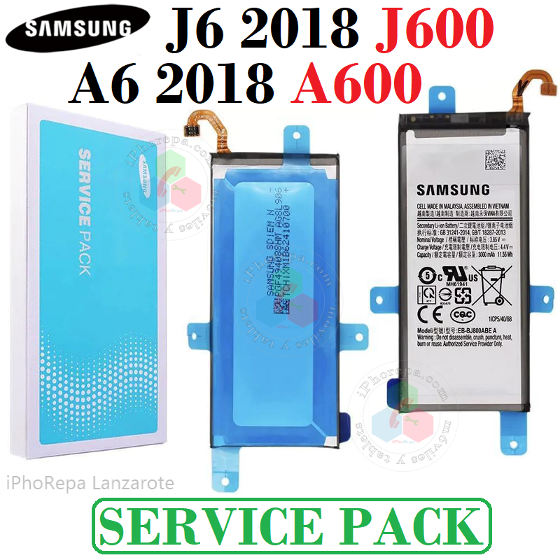 SAMSUNG A6 2018 A600 / J6 2018 J600 - BATERIA ORIGINAL SERVICE PACK