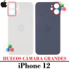 iPhone 12 - TAPA TRASERA HUECO GRANDE CON LOGO - BLANCO