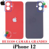 iPhone 12 - TAPA TRASERA HUECO GRANDE CON LOGO - ROJO