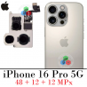 iPhone 16 Pro 5G 2024 A3293 Set - camara principal original refurbished - 40Mpx + 48 Mpx + 12 Mpx