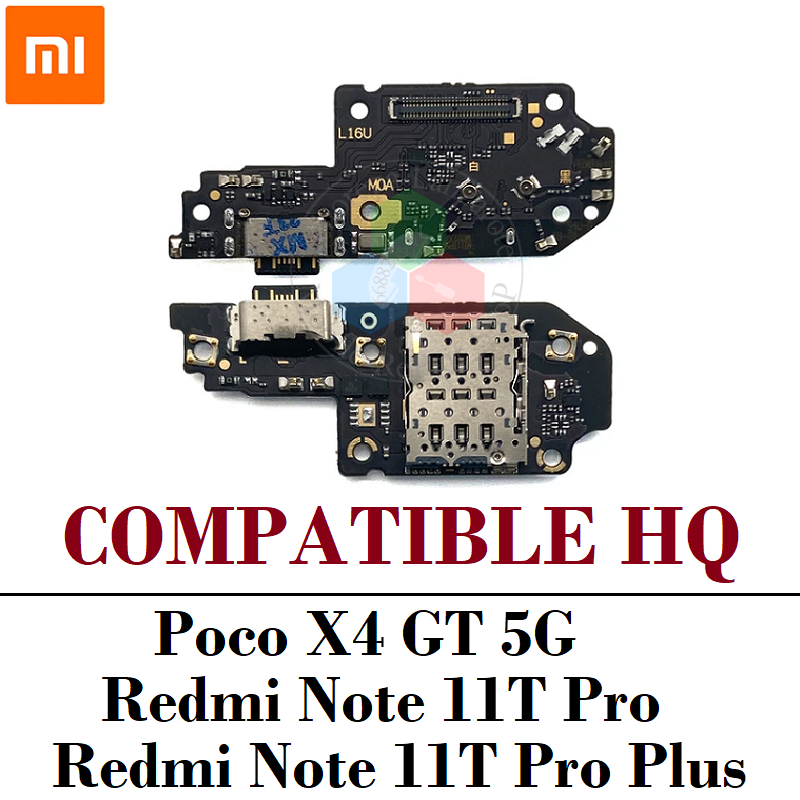 Xiaomi Poco X4 GT 5G 2022 22041216G / Redmi Note 11T Pro / Redmi Note 11T Pro Plus - placa de carga compatible hq con ic