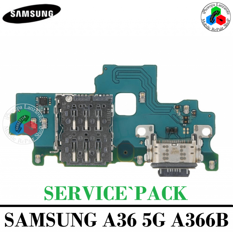 SAMSUNG A36 5G 2025 A366B / A366 - SUB PLACA DE CARGA ORIGINAL SERVICE PACK