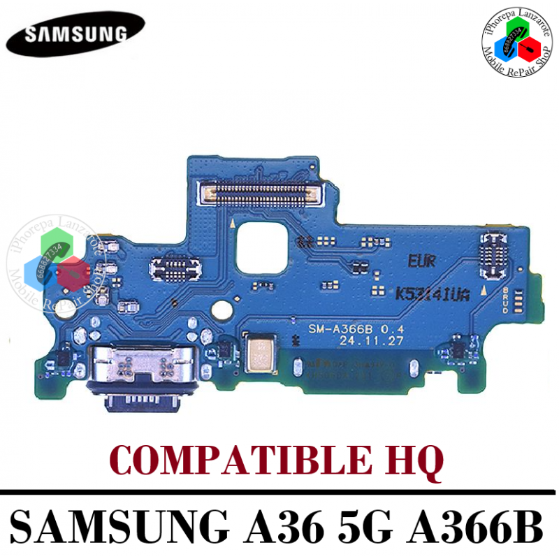 SAMSUNG A36 5G 2025 A366B / A366 - SUB PLACA DE CARGA COMPATIBLE HQ CON IC