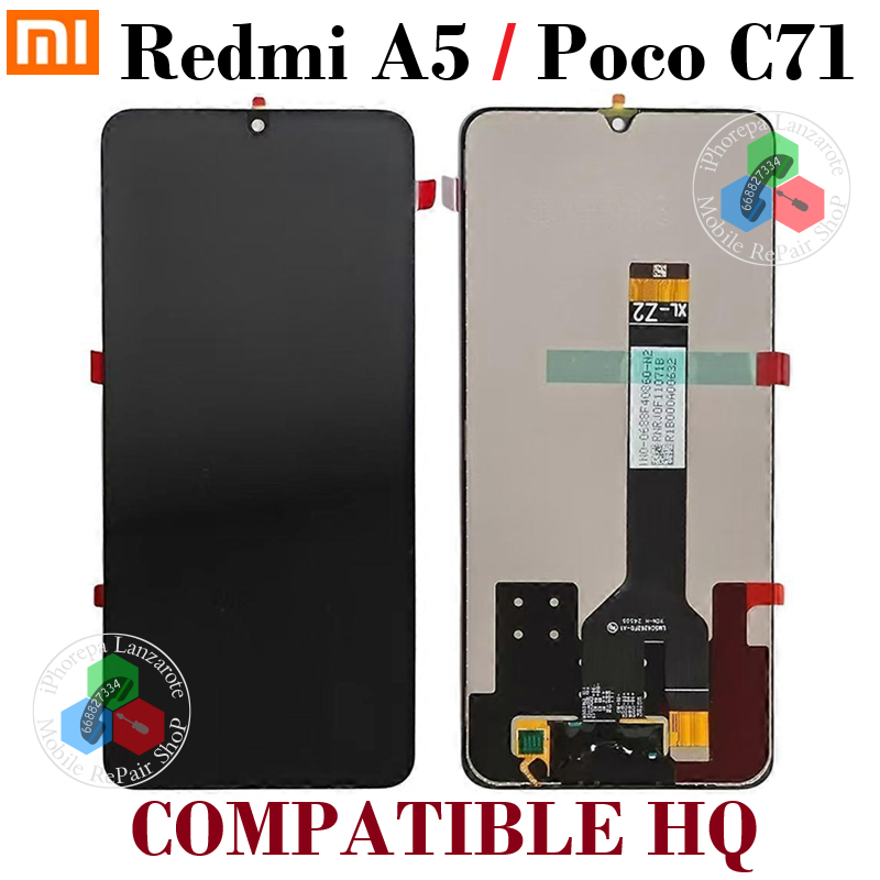 Xiaomi Redmi A5 4G 2025 25028PC03G / Poco C71 25028RN03A / 25028RN03I - pantalla compatible hq sin marco