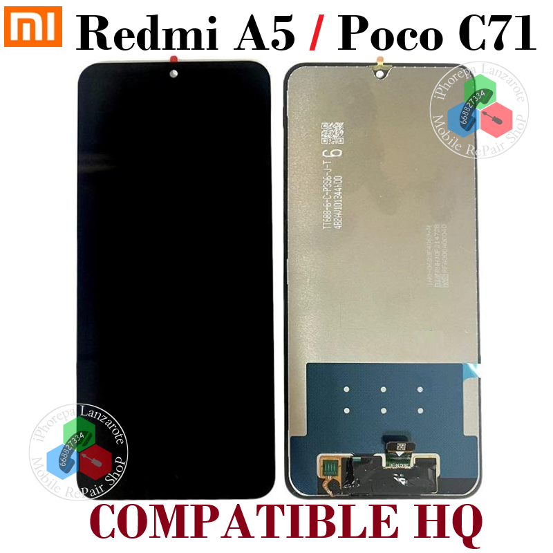 Xiaomi Redmi A5 4G 2025 / Xiaomi Poco C71 - pantalla compatible hq sin marco ( FLEX CORTO )