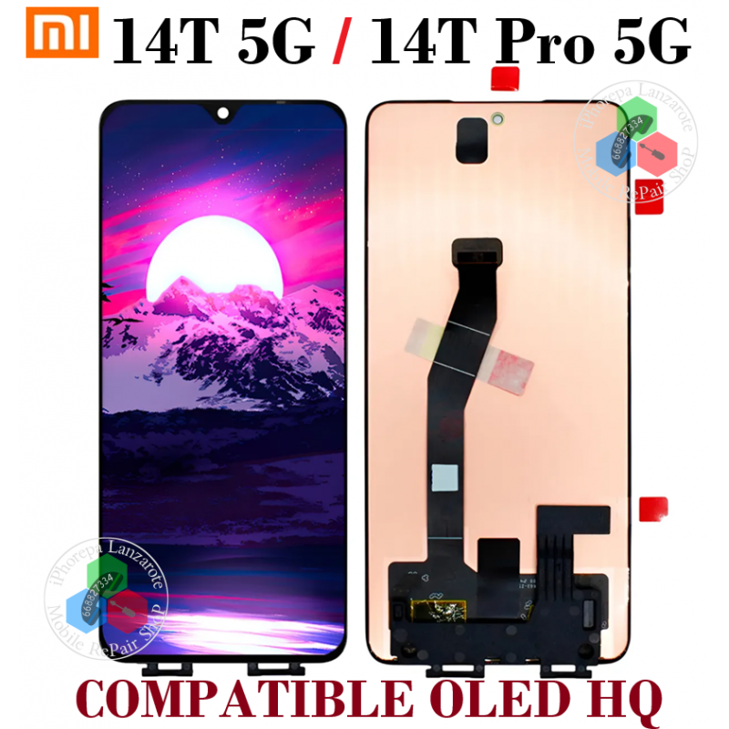 Xiaomi 14T 5G 2024 2406APNFAG / 14T Pro 5G 2024 2407FPN8EG - PANTALLA OLED HQ SIN MARCO