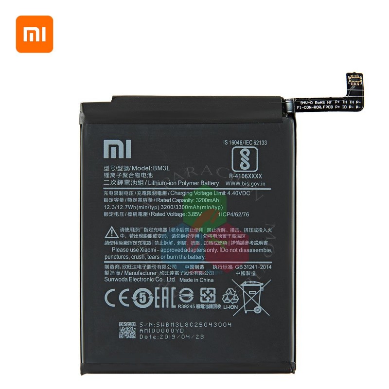 Xiaomi Mi 9 4G 2019 M1902F1G - BM3L - BATERÍA BULK