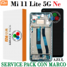 Xiaomi Mi 11 Lite 5G NE 2021 2109119DG / Mi 11T Lite - PANTALLA ORIGINAL SERVICE PACK CON MARCO AZUL