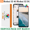 Xiaomi Redmi 12 4G 2023 23053RN02A / Redmi 12 5G 2023 23076RN4BI - PANTALLA SERVICE PACK CON MARCO