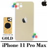 iPhone 11 PRO MAX - TAPA TRASERA DE CRISTAL DORADO CON LOGO