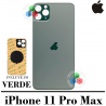 iPhone 11 PRO MAX - TAPA TRASERA DE CRISTAL VERDE CON LOGO