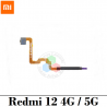 Xiaomi Redmi 12 4G / 5G 2023 23053RN02A / 23053RN02Y / 23053RN02I / 23053RN02L / 23077RABDC - Flex botón sensor de huella - Negr