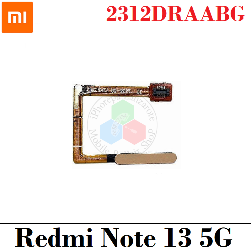 Xiaomi Redmi Note 13 5G 2024 2312DRAABG - Flex botón sensor de huella - Rosa