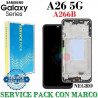 Samsung A26 5G 2025 A266B A266 - Pantalla service pack con marco - NEGRO