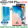 SAMSUNG S10 PLUS G975 G975F - PANTALLA SERVICE PACK CON MARCO GRIS / NEGRO