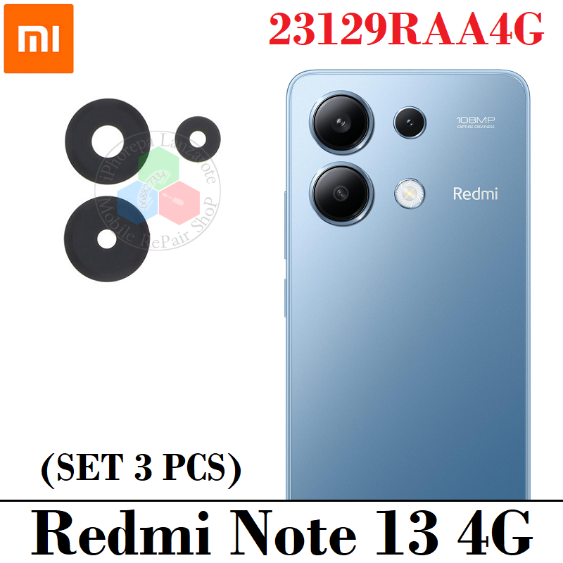 Xiaomi Redmi Note 13 4G 2024 23129RAA4G ( SET 3PCS ) - CRISTAL LENTE DE CAMARA