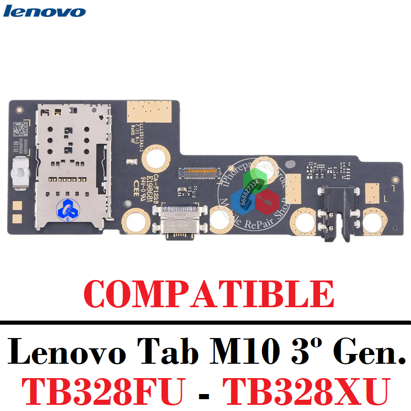 Lenovo Tab M10 (3ª Gen) TB-328FU / TB-328XU TB328 328 - SUB PLACA DE CARGA COMPATIBLE