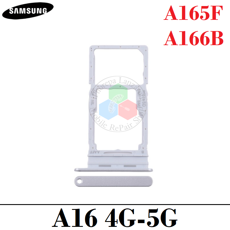 SAMSUNG A16 5G 2024 A166B A166 / A16 4G A165F A165 - Bandeja dual sim - GRIS PLATA