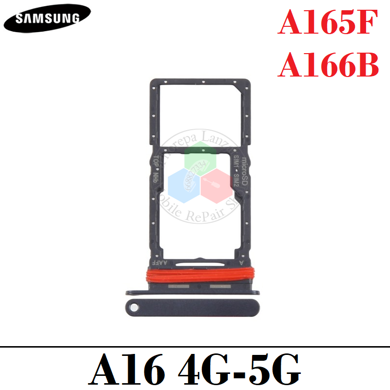 SAMSUNG A16 5G 2024 A166B A166 / A16 4G A165F A165 - Bandeja dual sim - NEGRO