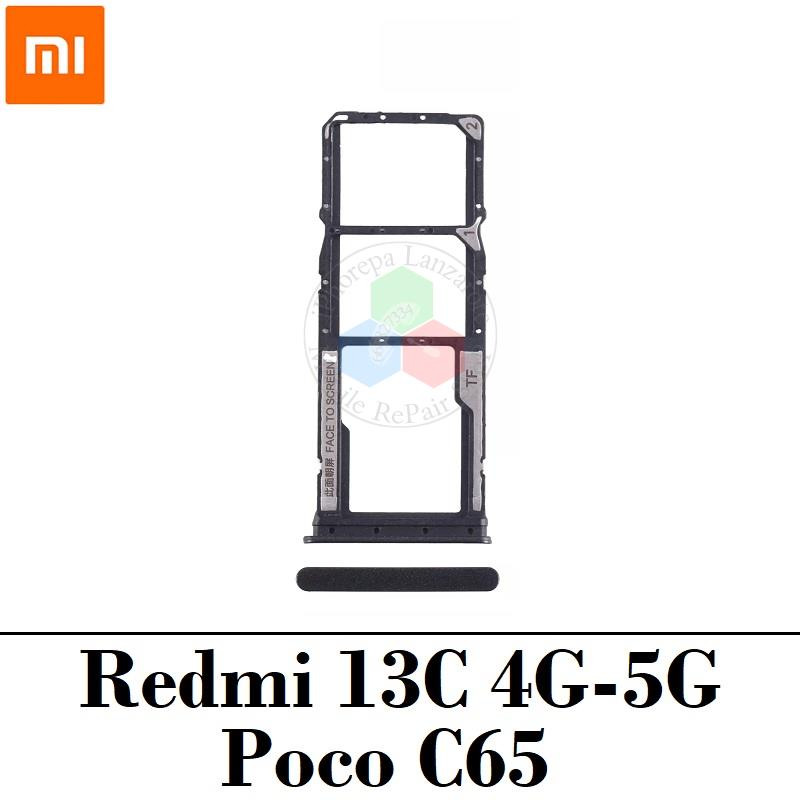 Xiaomi Redmi 13C 4G / Redmi 13c 5G / Poco c65 - Bandeja sim dual - Negro