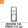 Xiaomi Redmi 14C 2411DRN47C / 2409BRN2CA / Poco C75 4G 2410FPCC5G 2024 - Bandeja sim dual - Negro