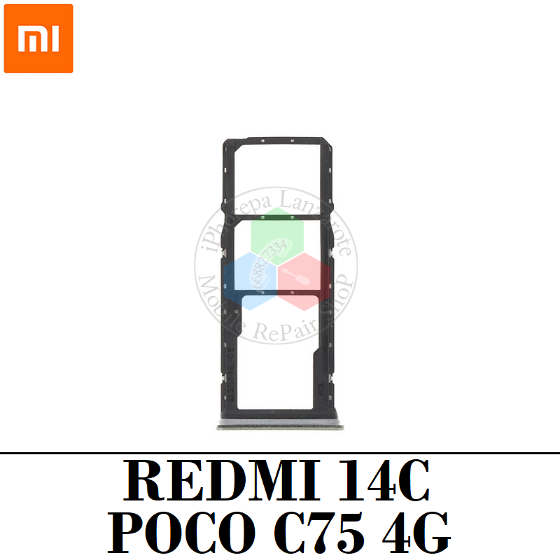 Xiaomi Redmi 14C 2411DRN47C / 2409BRN2CA / Poco C75 4G 2410FPCC5G 2024 - Bandeja sim dual - Verde