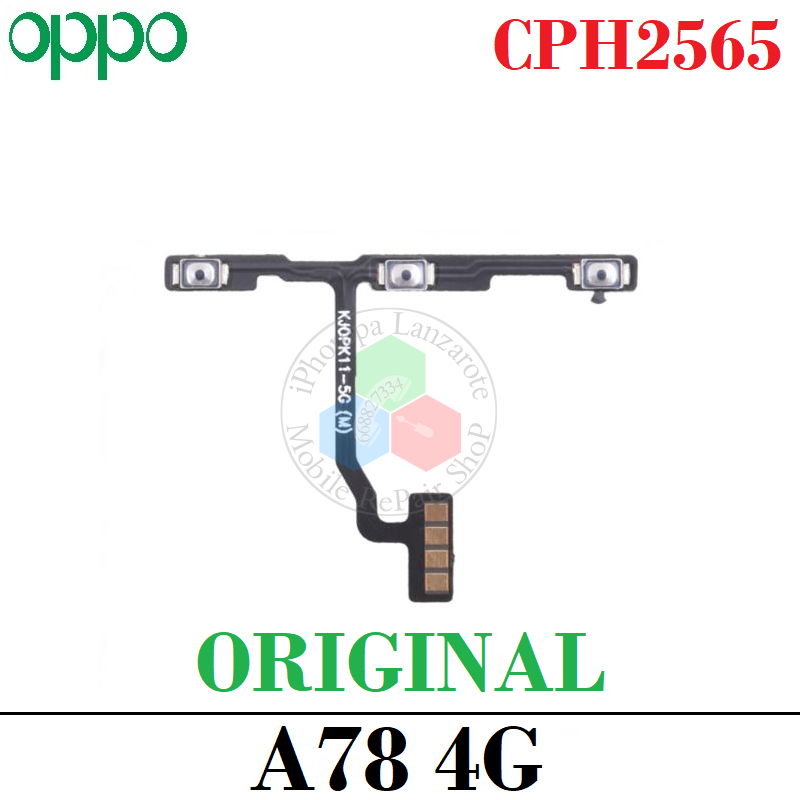 Oppo A78 4G 2023 CPH2565 - Flex POWER encendido + volumen - ORIGINAL