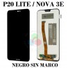 Huawei P20 Lite 2018 (ANE-LX1,ANE-L21) / Nova 3e - PANTALLA COMPATIBLE NEGRO SIN MARCO