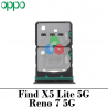 Oppo Find X5 Lite 5G 2022 CPH2371 / Oppo Reno 7 5G CPH2371 - BANDEJA dual SIM - PLATA SILVER