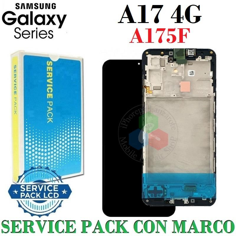 Samsung A17 4G 2025 A175F A175 - PANTALLA SERVICE PACK CON MARCO