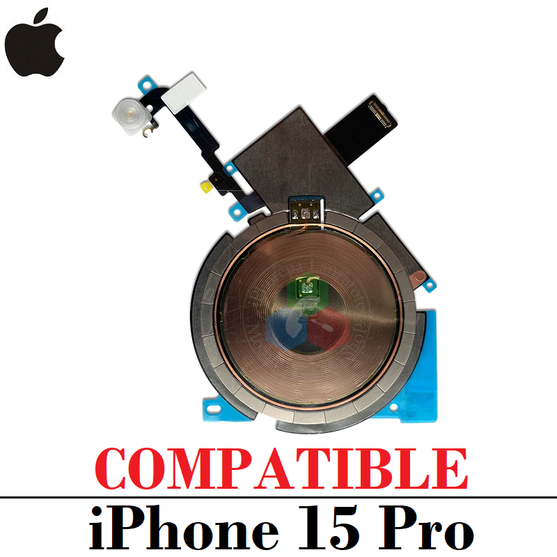 iPhone 15 Pro 5G 2023 A3102 - Flex antena NFC de carga con flash - Compatible