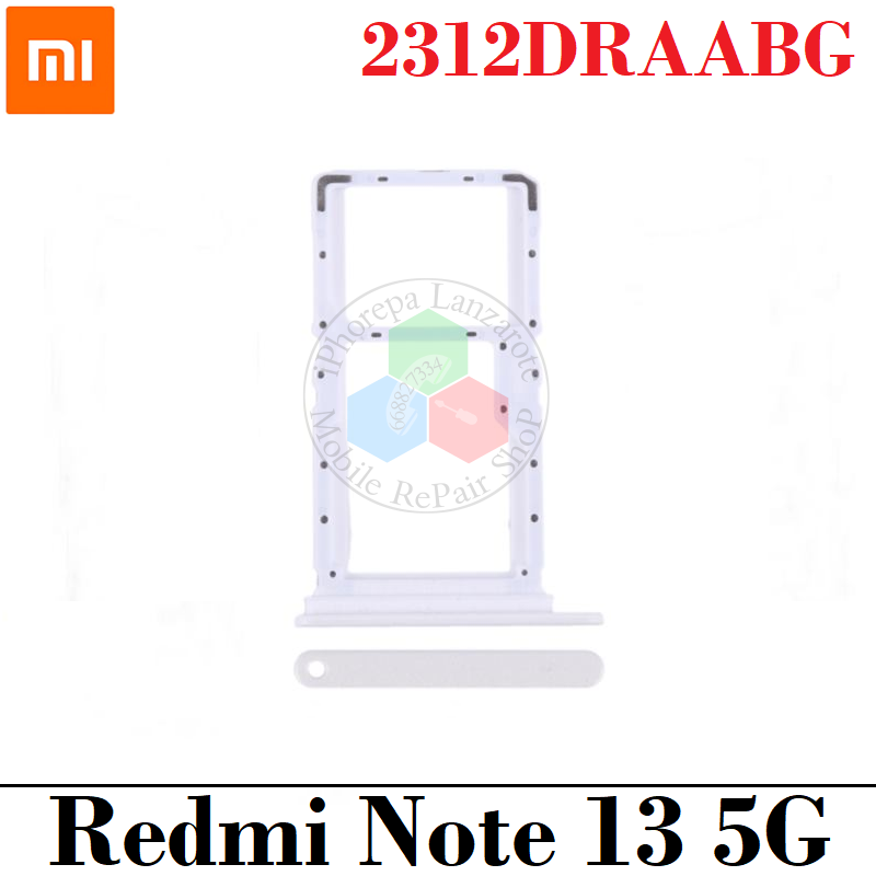 Xiaomi Redmi Note 13 5G 2024 2312DRAABG - BANDEJA DUAL SIM + MICRO SD BLANCO
