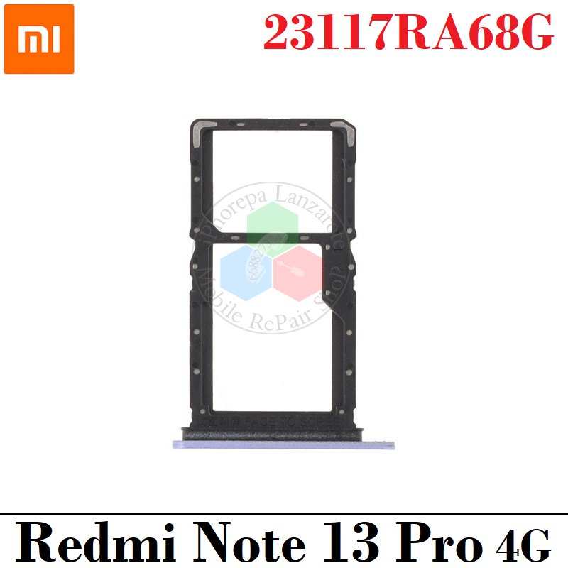 Xiaomi Redmi Note 13 Pro 4G 2023 23117RA68G - BANDEJA DUAL SIM + MICRO SD VIOLETA