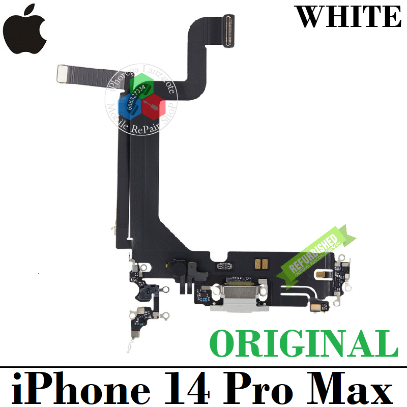 iPhone 14 Pro Max 5G 2022 A2894 - FLEX DE CARGA ORIGINAL REFURBISHED - BLANCO