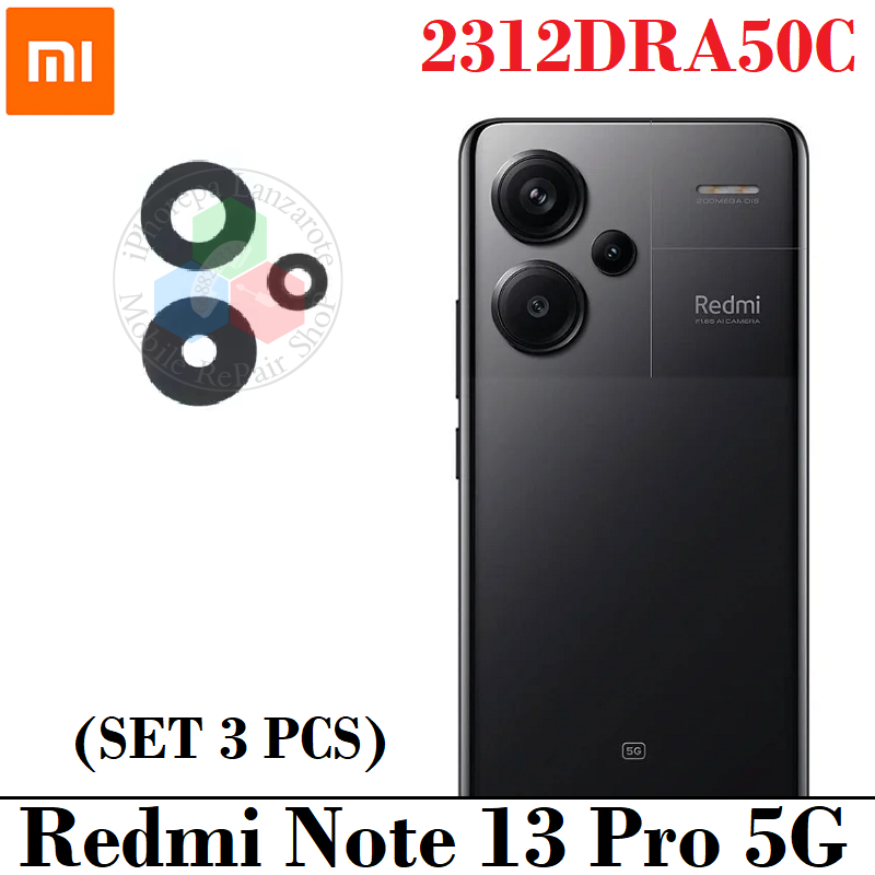 Xiaomi Redmi Note 13 Pro 5G 2023 2312DRA50C ( SET 3PCS a elegir ) - CRISTAL LENTE DE CAMARA