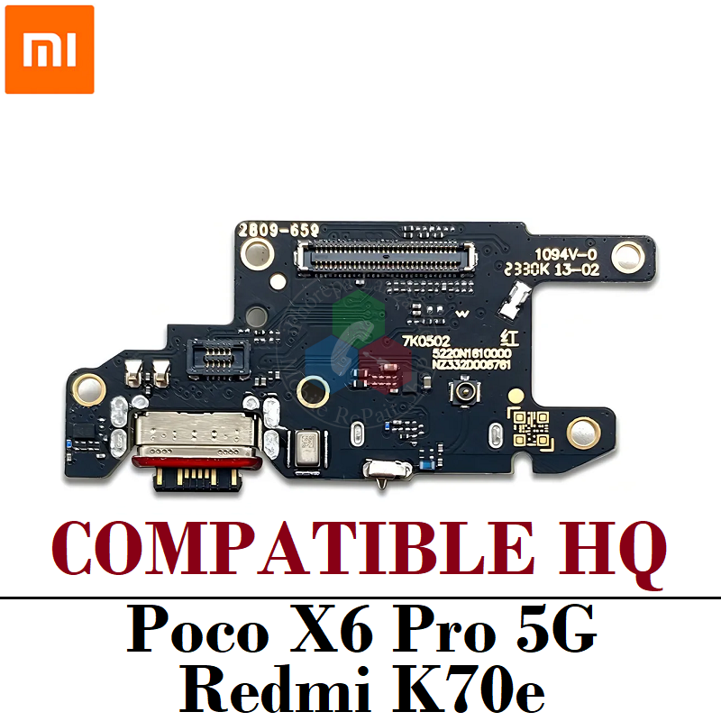Xiaomi Poco X6 Pro 5G 2024 2311DRK48G / REDMI K70e - SUB PLACA DE CARGA COMPATIBLE HQ CON IC