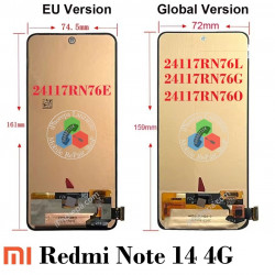 Xiaomi Redmi Note 14 4G 2025 ( GLOBAL ) 24117RN76G - 24117RN76O - 24117RN76L  - PANTALLA SERVICE PACK CON MARCO